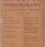 La revue hebdomadaire et son supplément illustré, No 1, 34 année - 3 janvier 1925